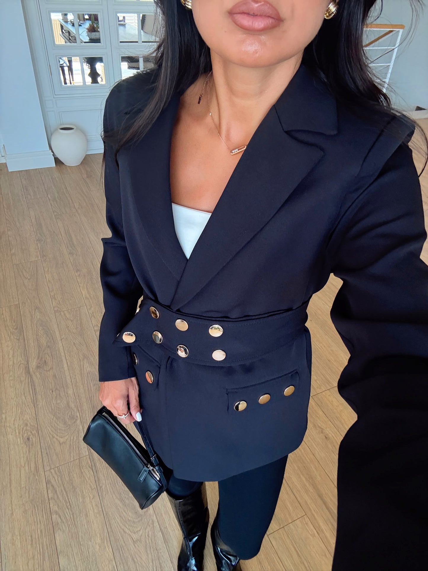 Black Blazer with Belt