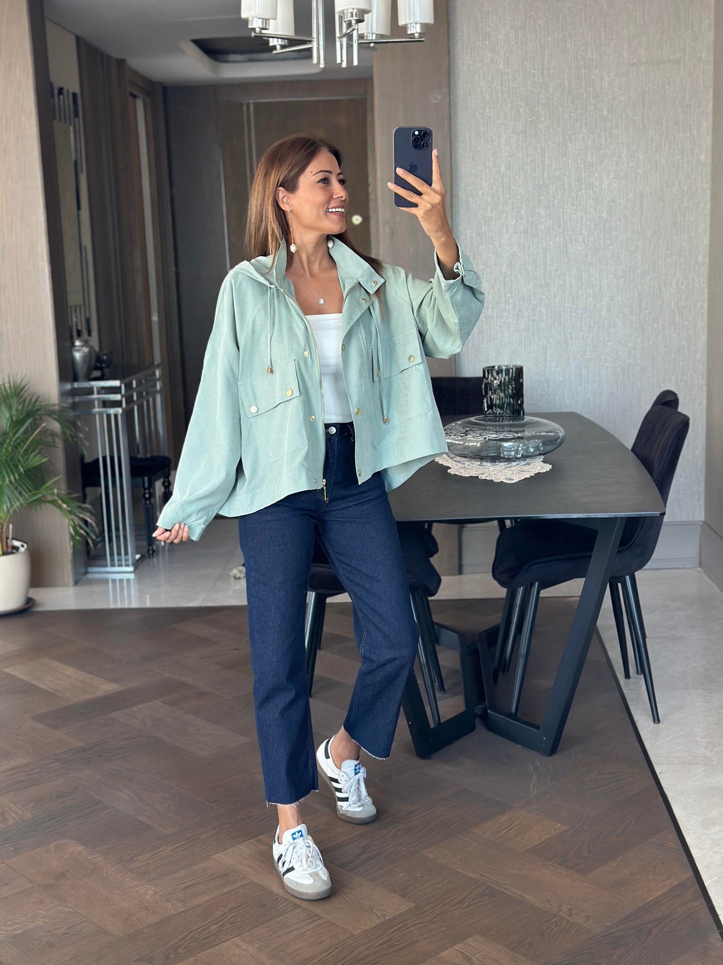 Oversized Mint Jacket