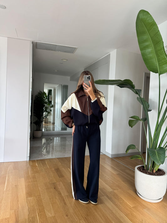 Color Block Thick Cotton Tracksuit